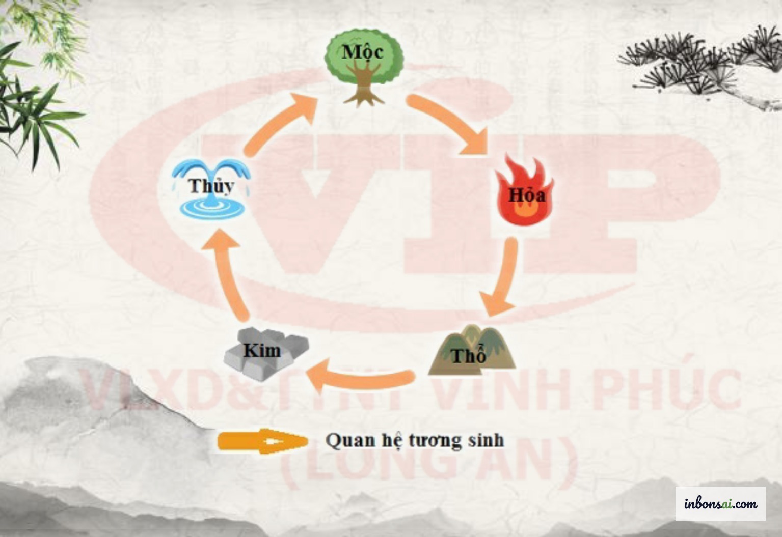 五行の相生相克チャートでガジュマル盆栽に合う生まれ年を選ぶ