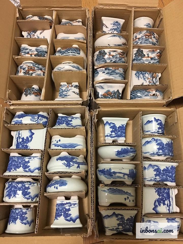 展示传统造型与质朴釉色的日本陶器盆景盆收藏