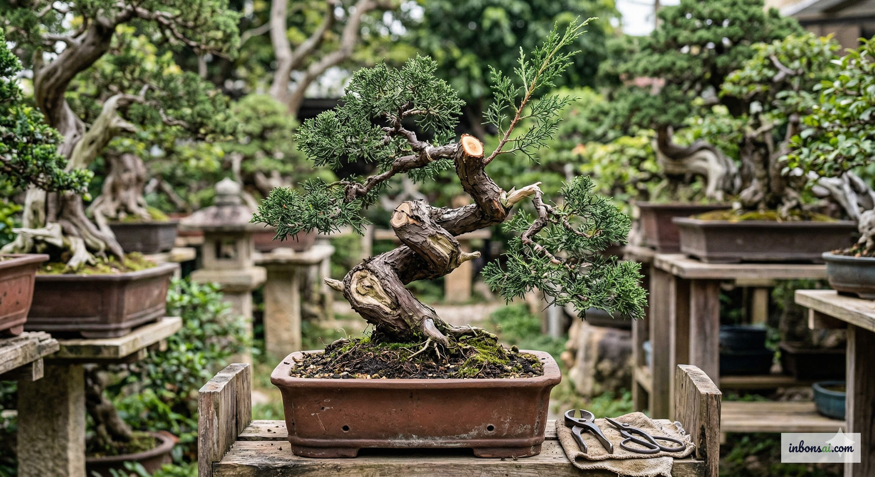 岭南盆景截干蓄枝技法 — 打造自然曲折的枝干造型