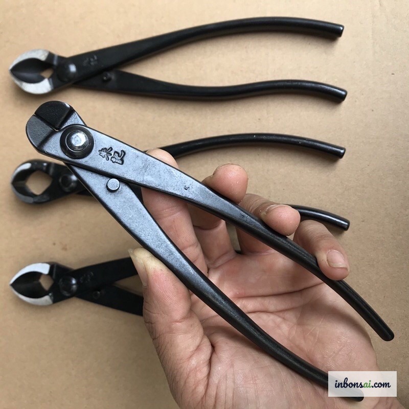 盆栽の懸崖作りに必要な針金、プライヤー、ハサミなどの道具