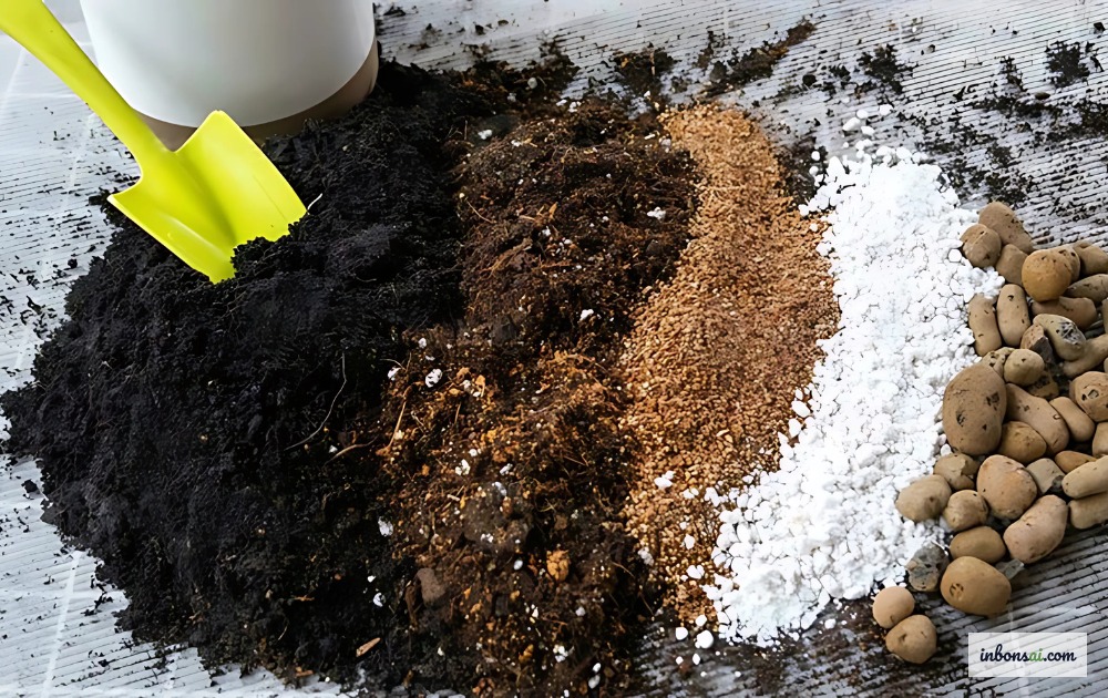 Hỗn hợp giá thể akadama và pumice lý tưởng cho phát triển rễ bonsai