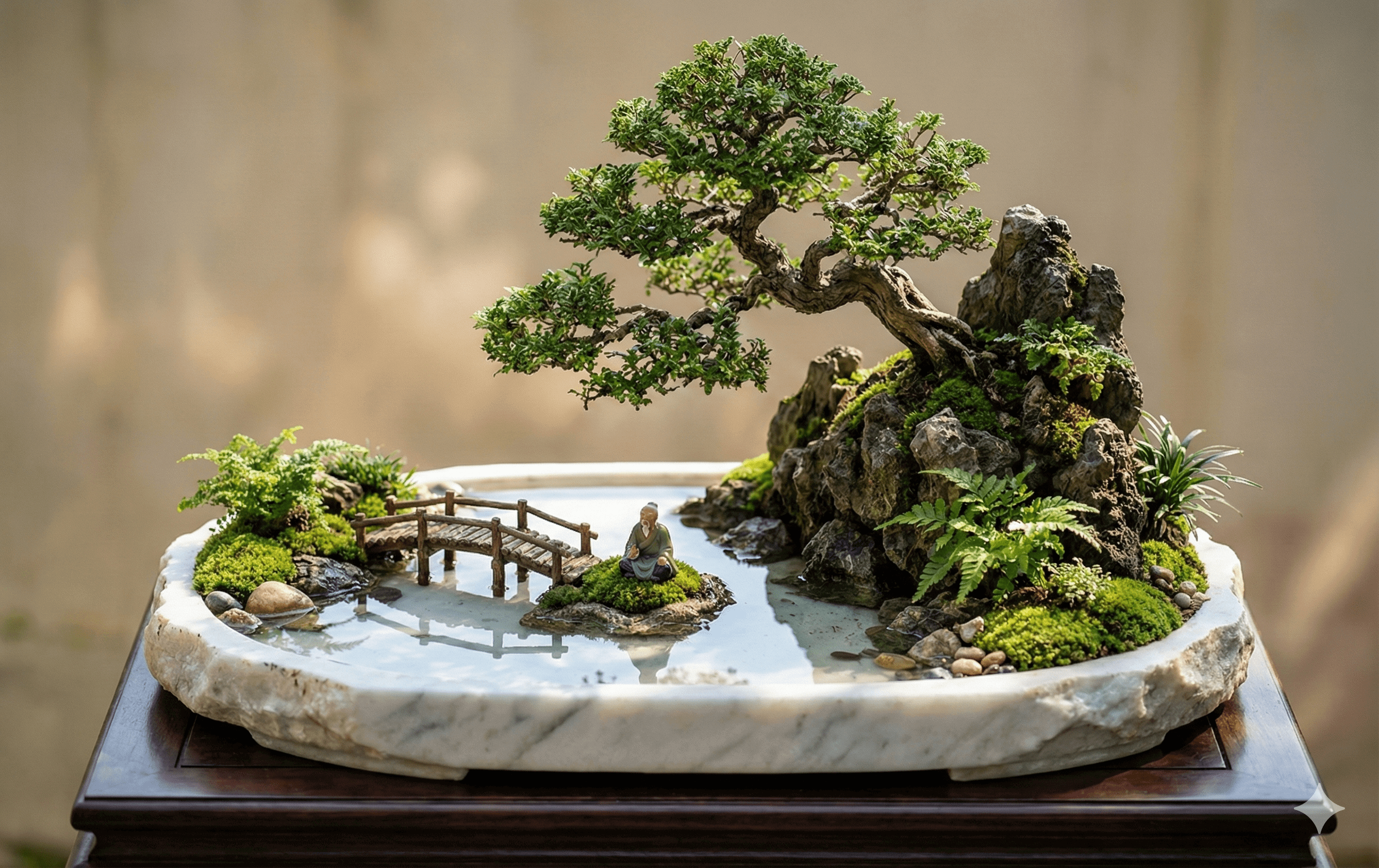 岭南山水盆景造景法