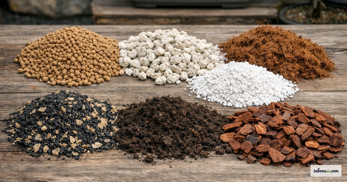 Bonsai tree in pot — healthy root development in proper substrate