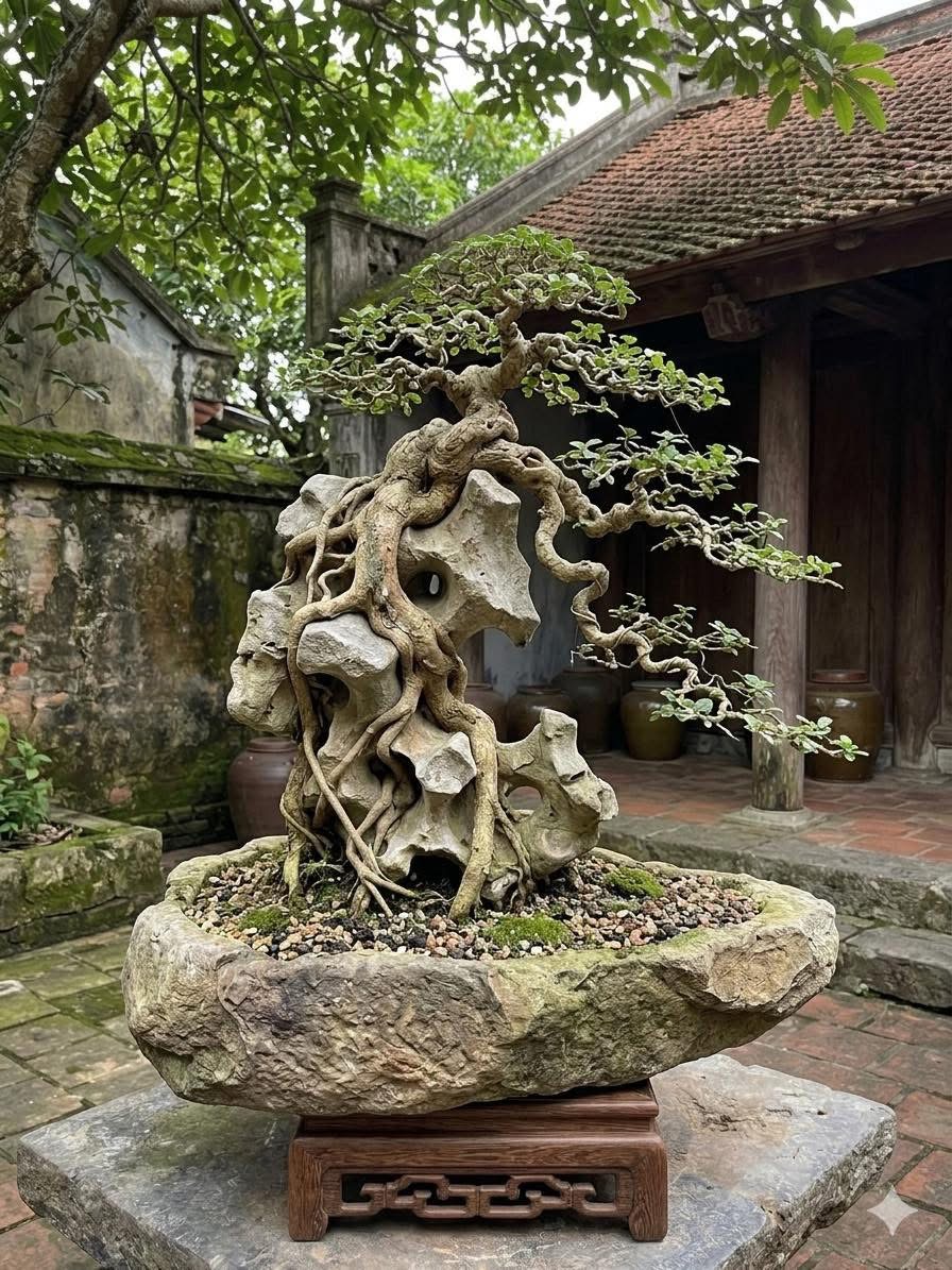 Chậu đá ôm đá